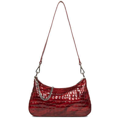 sac trotteur - croco hors série #couleur_rubis-vernis
