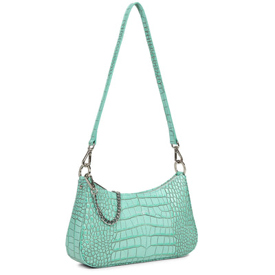sac trotteur - croco hors série #couleur_turquoise