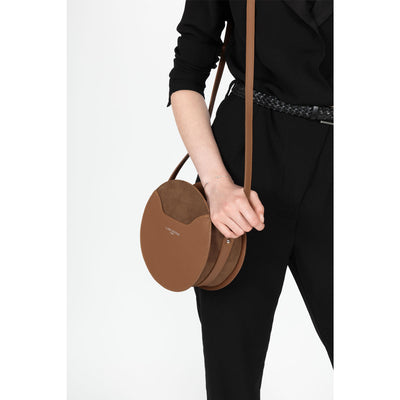 sac rond - smooth lune #couleur_camel