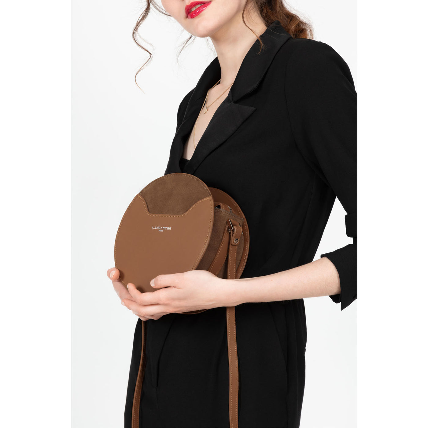 sac rond - smooth lune #couleur_camel