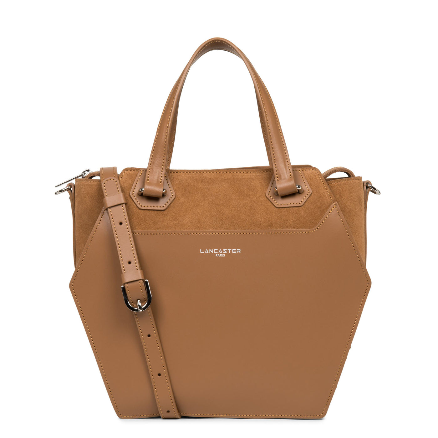 grand sac cabas main - smooth ruche #couleur_camel