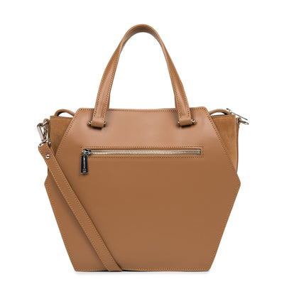 grand sac cabas main - smooth ruche #couleur_camel