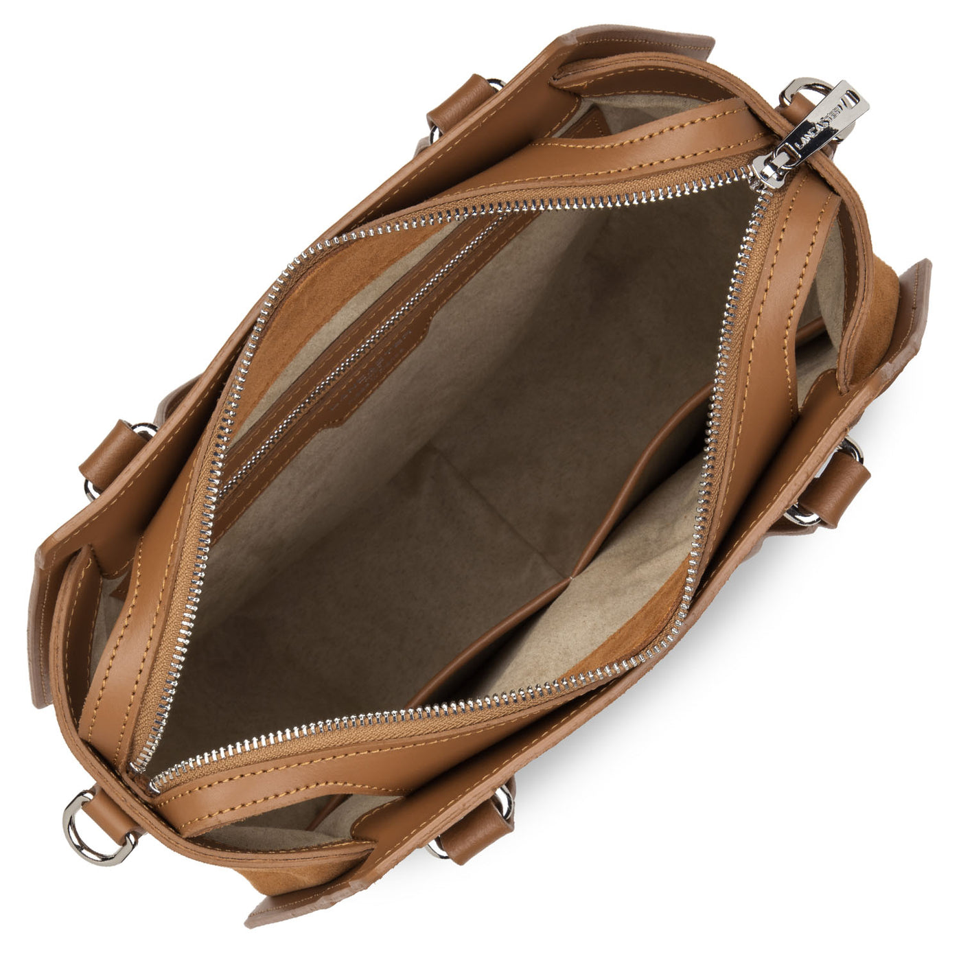 grand sac cabas main - smooth ruche #couleur_camel