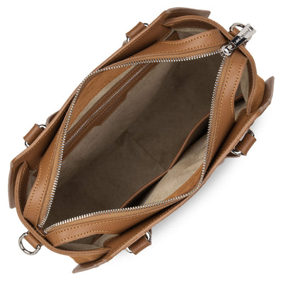 grand sac cabas main - smooth ruche #couleur_camel