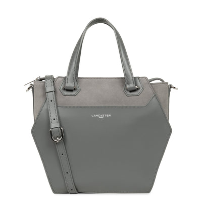 grand sac cabas main - smooth ruche #couleur_gris