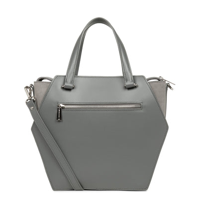 grand sac cabas main - smooth ruche #couleur_gris