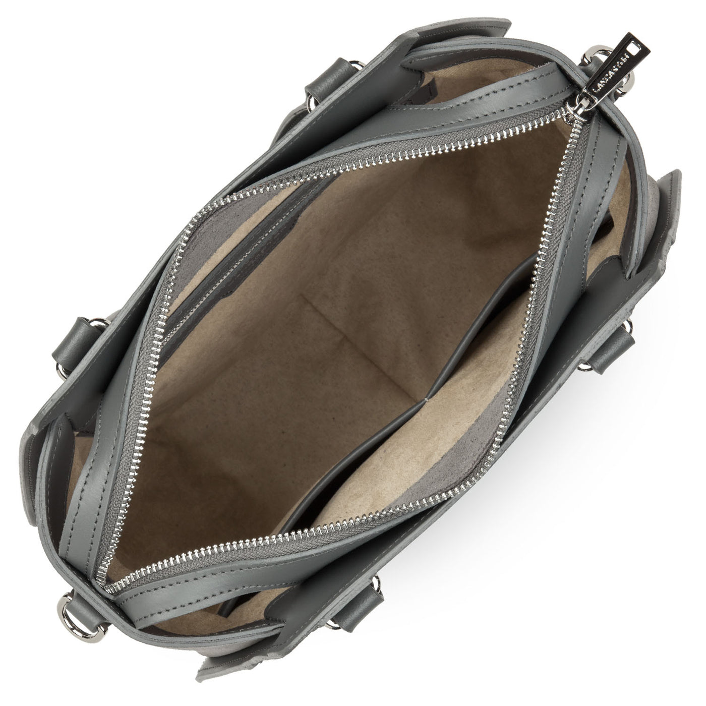grand sac cabas main - smooth ruche #couleur_gris