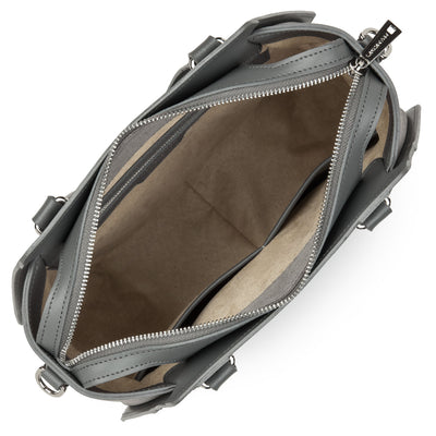 grand sac cabas main - smooth ruche #couleur_gris