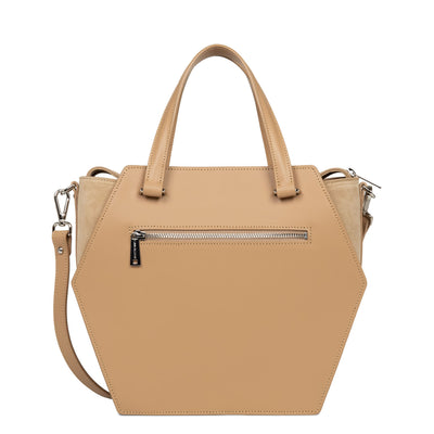 grand sac cabas main - smooth ruche #couleur_naturel