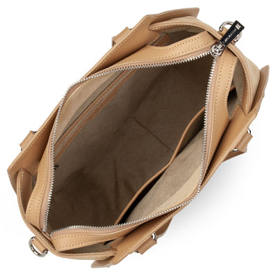 grand sac cabas main - smooth ruche #couleur_naturel