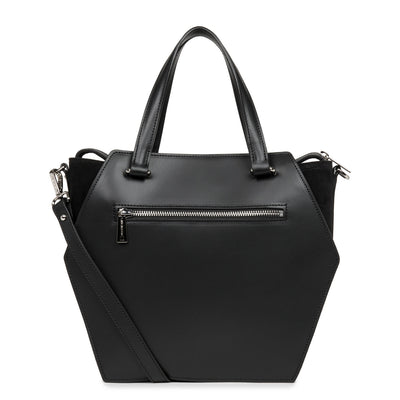 grand sac cabas main - smooth ruche #couleur_noir