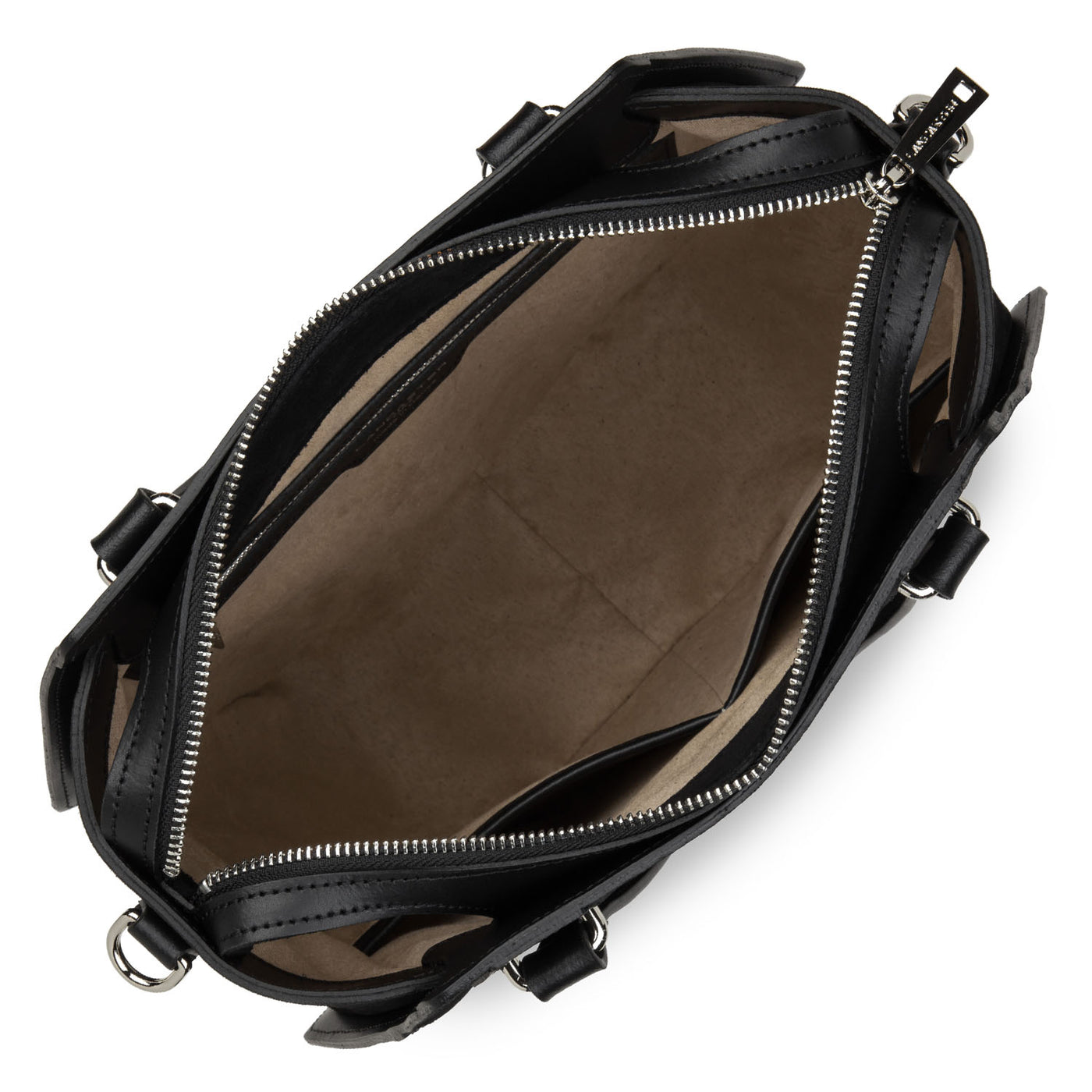 grand sac cabas main - smooth ruche #couleur_noir