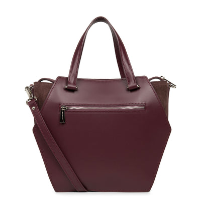 grand sac cabas main - smooth ruche #couleur_pourpre