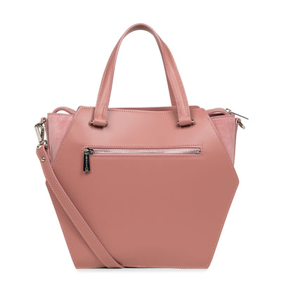 grand sac cabas main - smooth ruche #couleur_rose-cendre