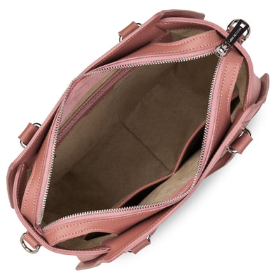 grand sac cabas main - smooth ruche #couleur_rose-cendre