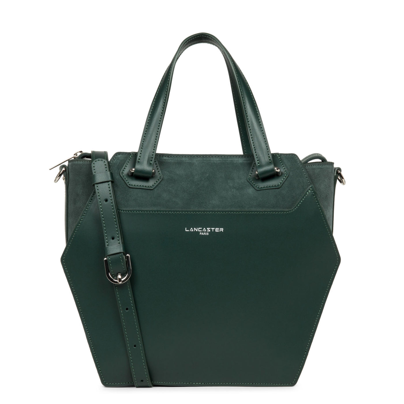 grand sac cabas main - smooth ruche #couleur_vert-alpine