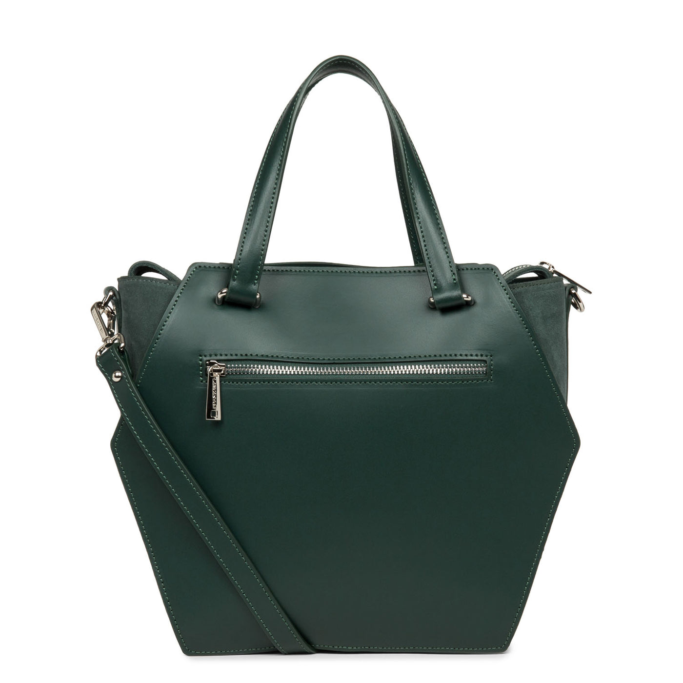 grand sac cabas main - smooth ruche #couleur_vert-alpine
