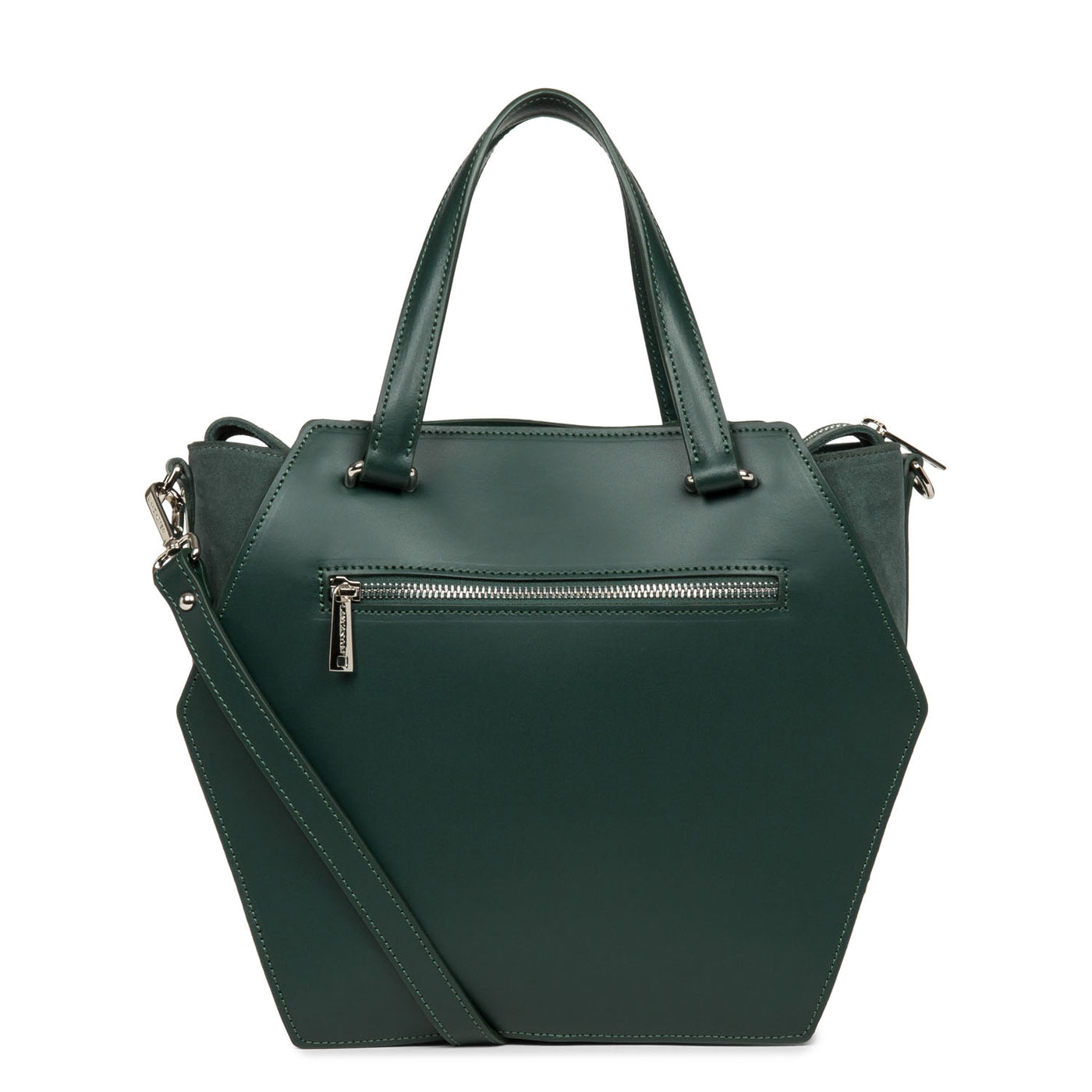 grand sac cabas main - smooth ruche #couleur_vert-alpine