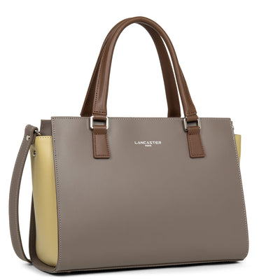 sac à main - smooth #couleur_taupe-gingembre-vison
