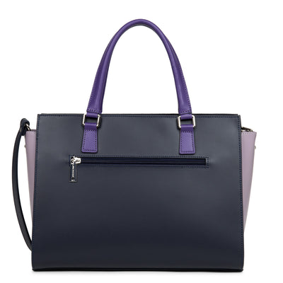 grand sac cabas main - smooth #couleur_bleu-fonc-mauve-violet