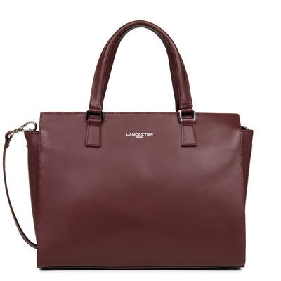 grand sac cabas main - smooth #couleur_bordeaux