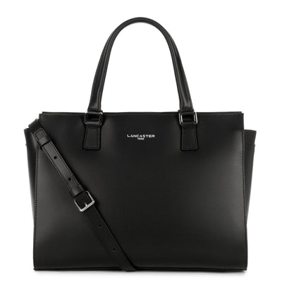 grand sac cabas main - smooth #couleur_noir