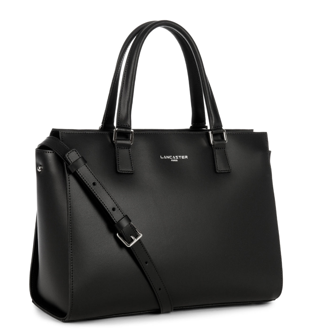 grand sac cabas main - smooth #couleur_noir