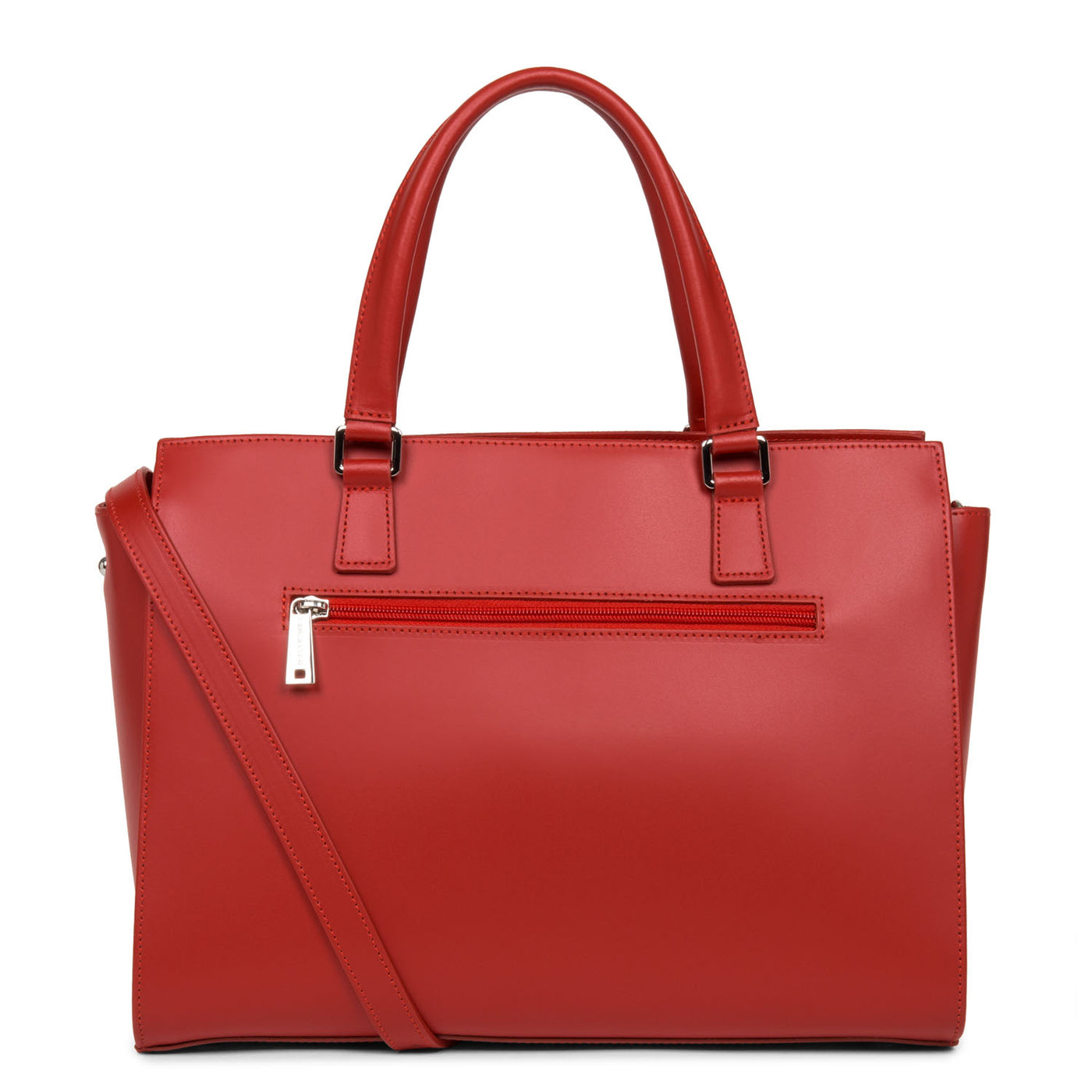 grand sac cabas main - smooth #couleur_rouge