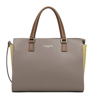 grand sac cabas main - smooth #couleur_taupe-gingembre-vison