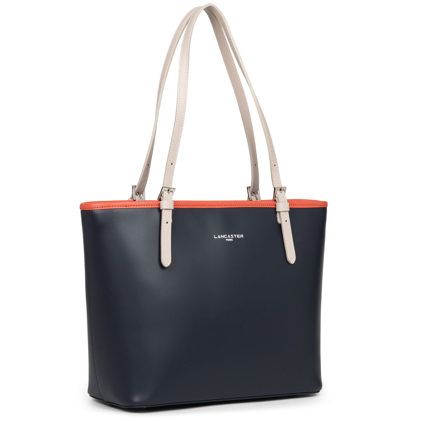 sac cabas épaule - smooth #couleur_bleu-fonc-galet-ros-pastque