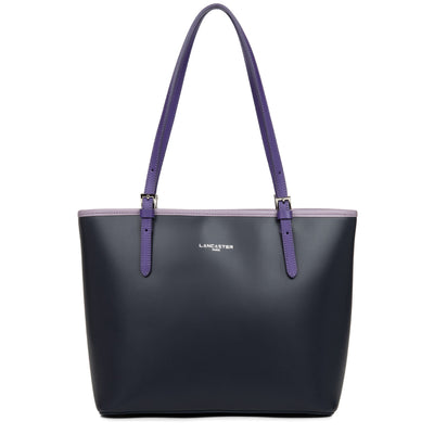 sac cabas épaule - smooth #couleur_bleu-fonc-mauve-violet