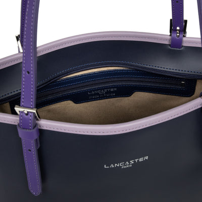 sac cabas épaule - smooth #couleur_bleu-fonc-mauve-violet