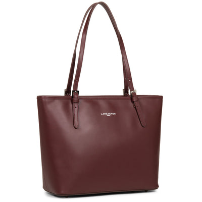 sac cabas épaule - smooth #couleur_bordeaux