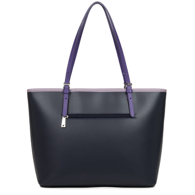 grand sac cabas épaule - smooth #couleur_bleu-fonc-mauve-violet