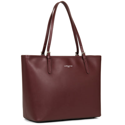 grand sac cabas épaule - smooth #couleur_bordeaux