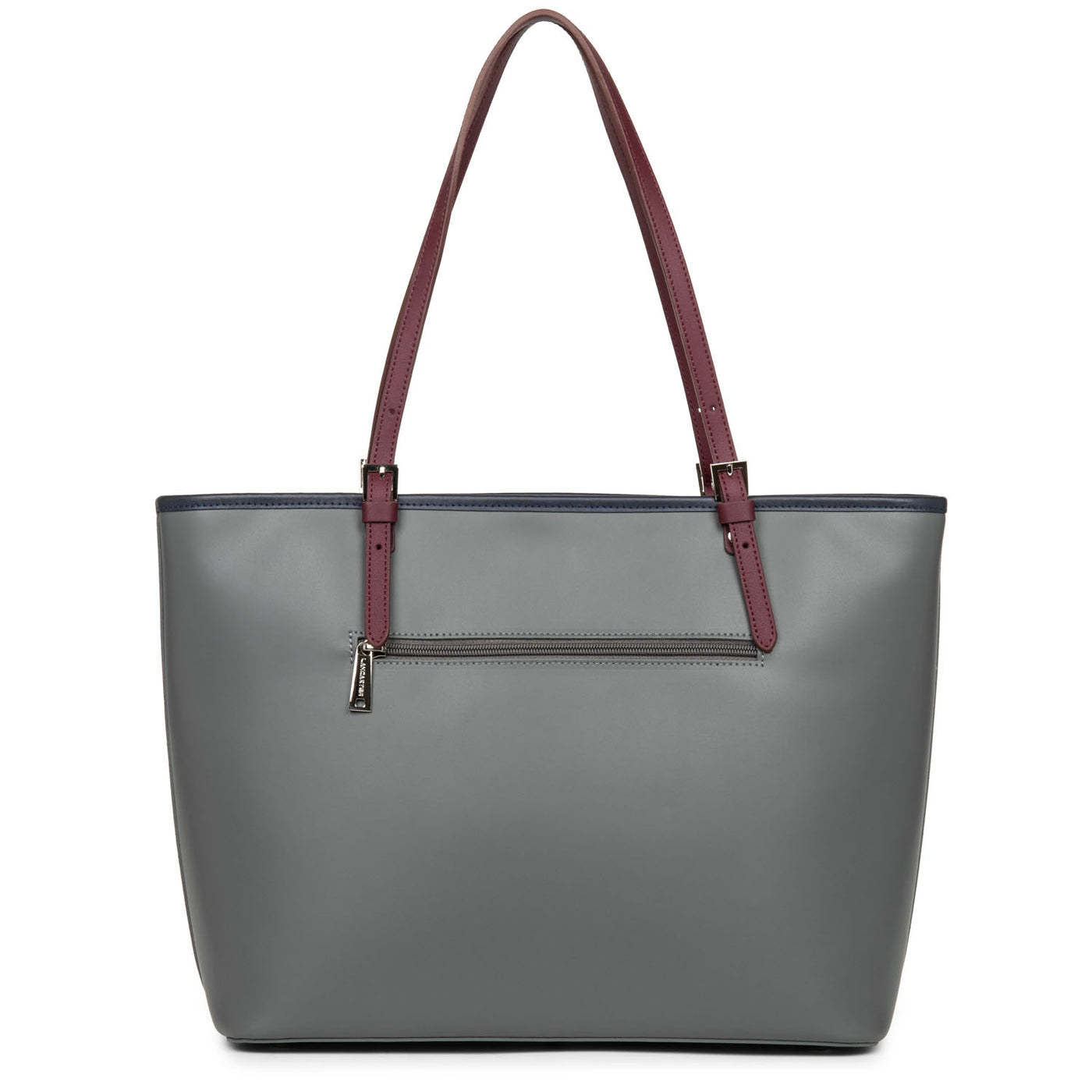 grand sac cabas épaule - smooth #couleur_gris-bleu-fonce-bordeaux