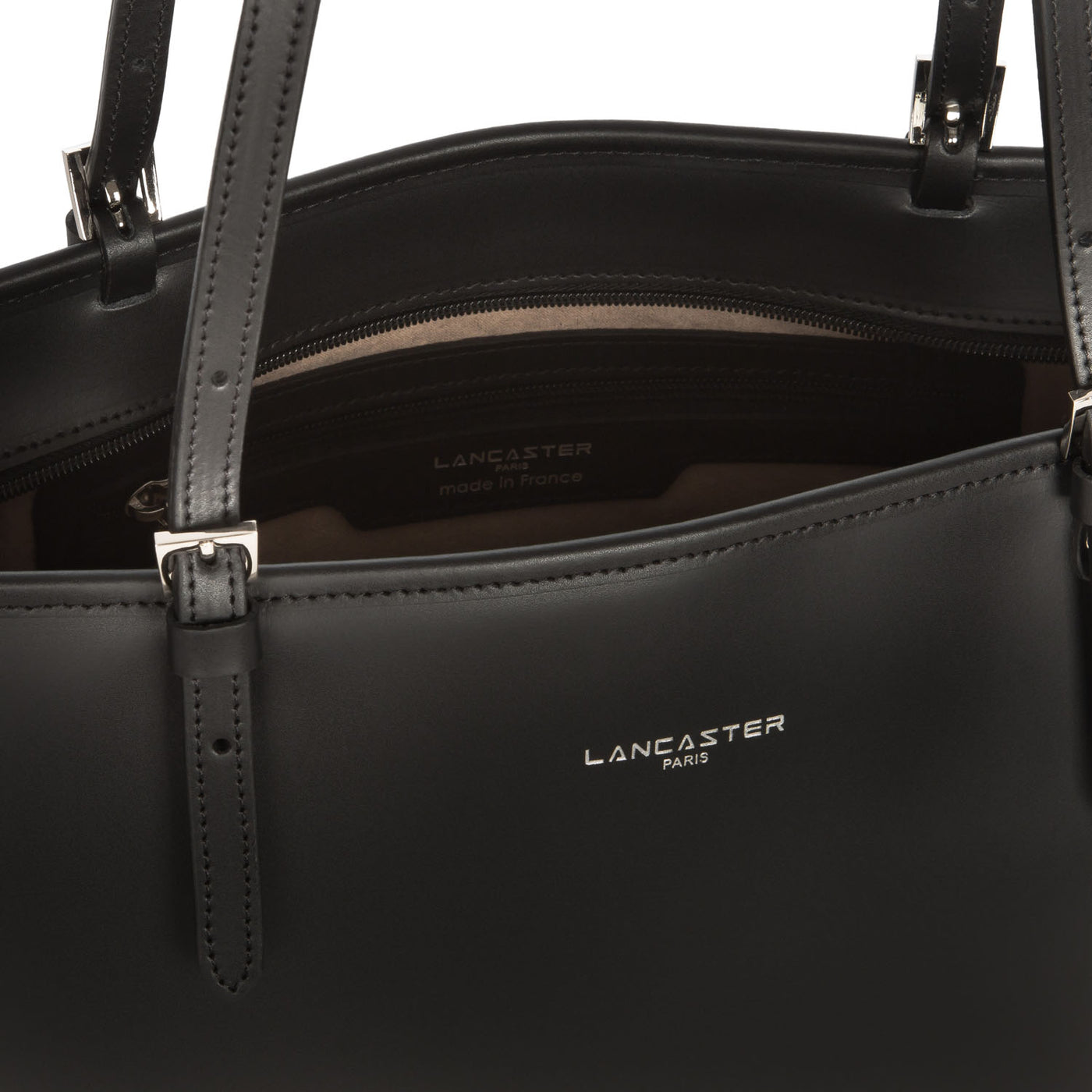 grand sac cabas épaule - smooth #couleur_noir