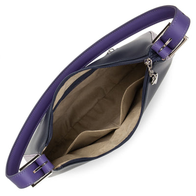 sac besace - smooth #couleur_bleu-fonc-mauve-violet