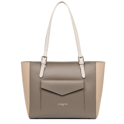 sac cabas épaule - smooth #couleur_taupe-nude-fonce-galet-rose