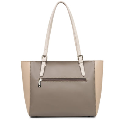 sac cabas épaule - smooth #couleur_taupe-nude-fonce-galet-rose