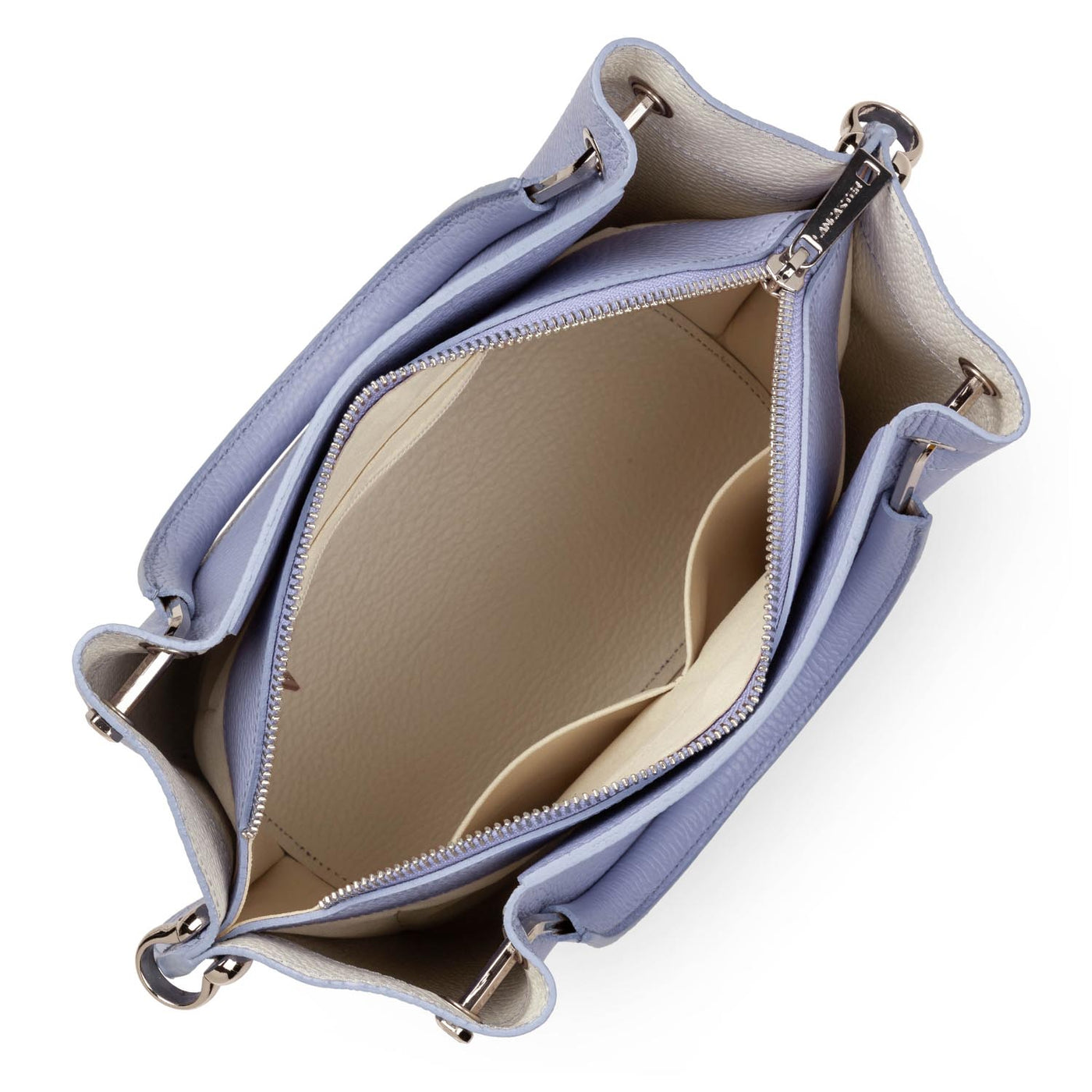 sac à main - foulonné double #couleur_lavande-in-ecru