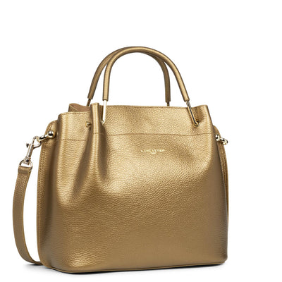 grand sac à main - foulonné double #couleur_gold-antic-in-naturel