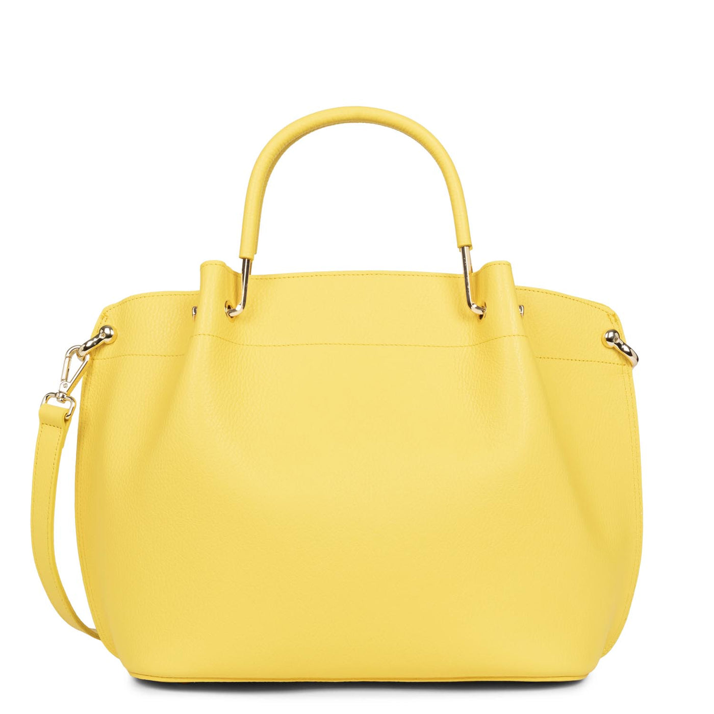 grand sac à main - foulonné double #couleur_jaune-in-or