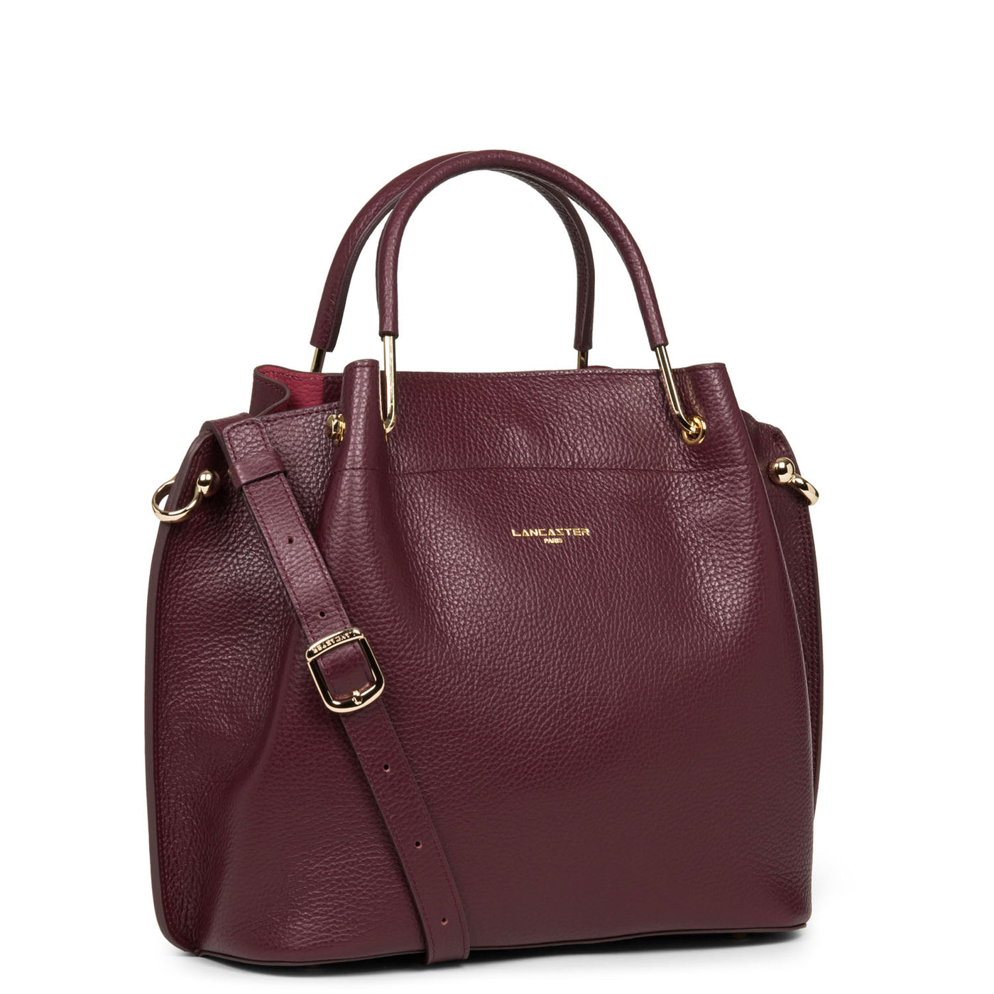 grand sac à main - foulonné double #couleur_pourpre-in-fuxia