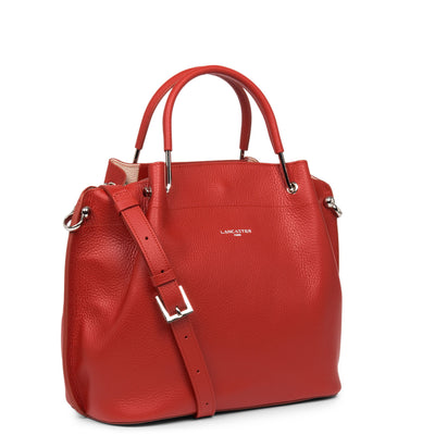 grand sac à main - foulonné double #couleur_rouge-in-poudre