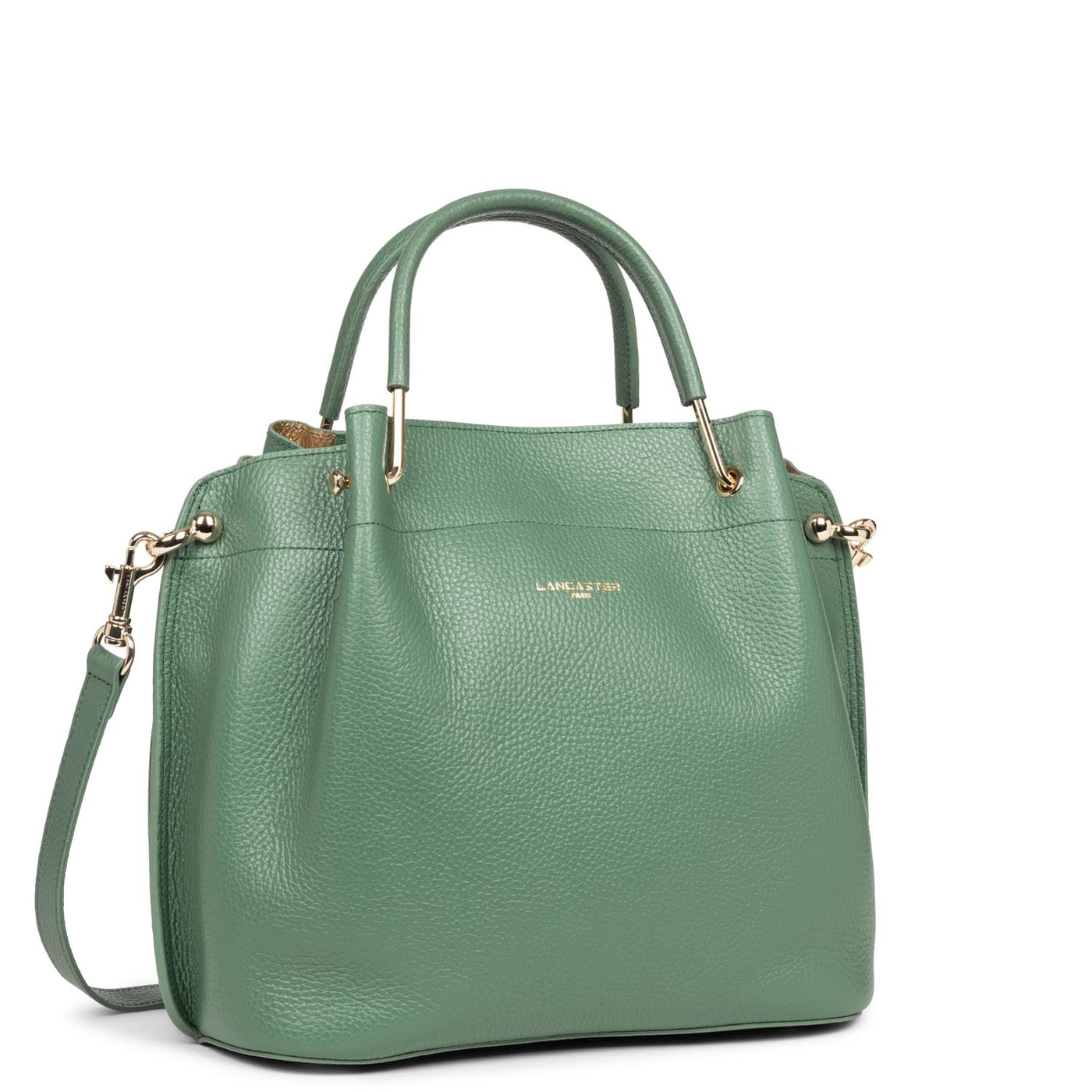 grand sac à main - foulonné double #couleur_vert-fort-in-or