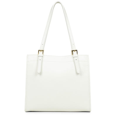 sac cabas épaule - foulonné double #couleur_blanc-cass-in-nude