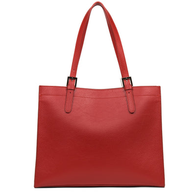grand sac cabas épaule - foulonné double #couleur_rouge-in-poudre