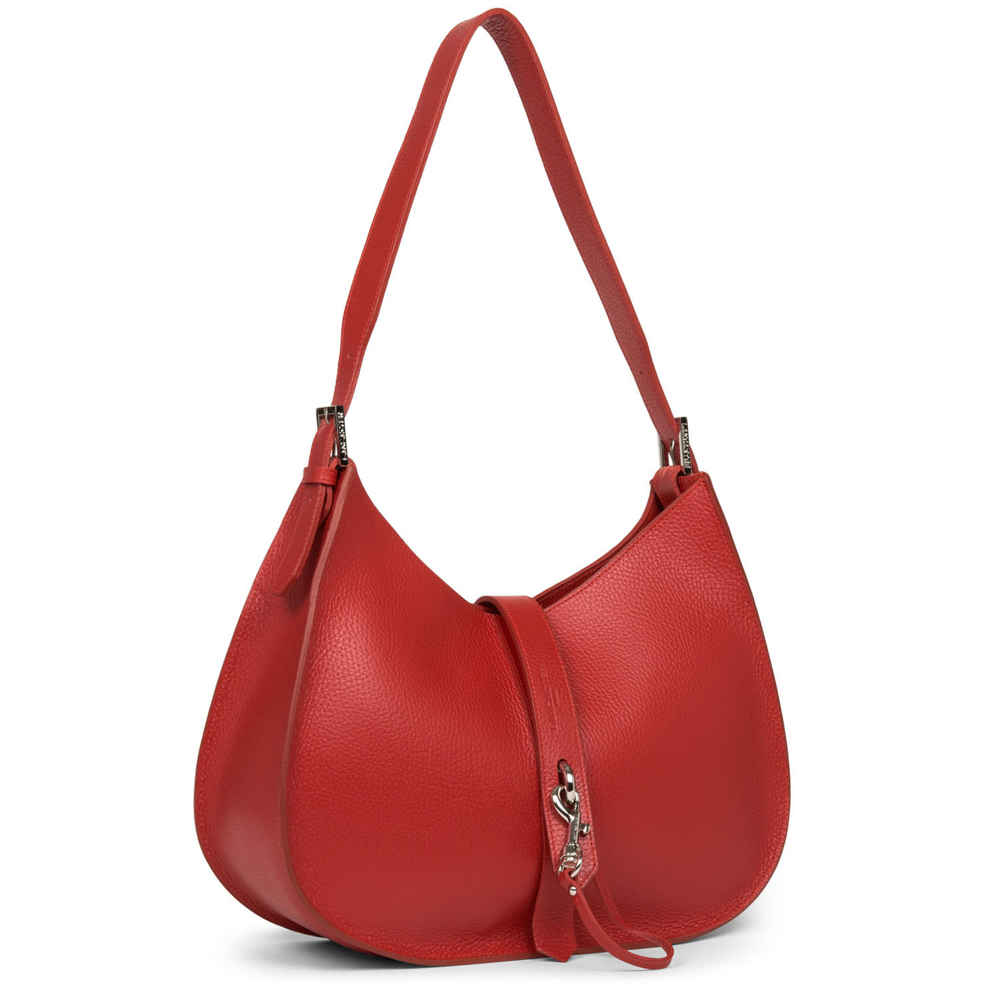 sac besace - foulonné double hook #couleur_rouge-in-poudre
