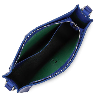 grand sac trotteur - foulonné double hook #couleur_bleu-lectrique-in-vert